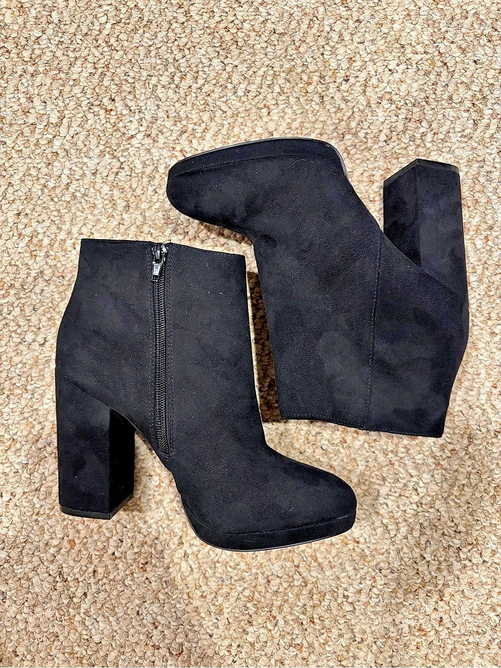 Call It Spring Black Block Heel Ankle Boots